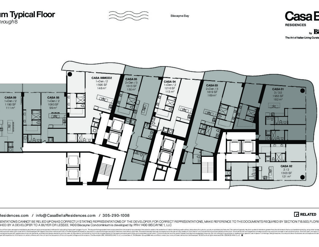 CasaBella-Floors 2-9 Floor and Residences Plans